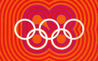 Olympic Fever with Thomas Paul Op Art Cushion