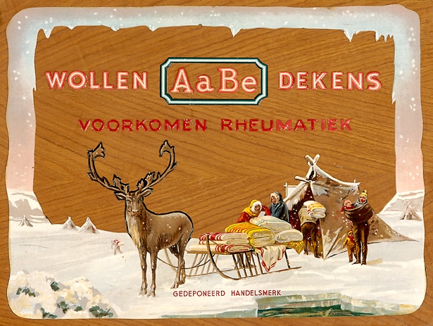 reindeer vintage wool blanket